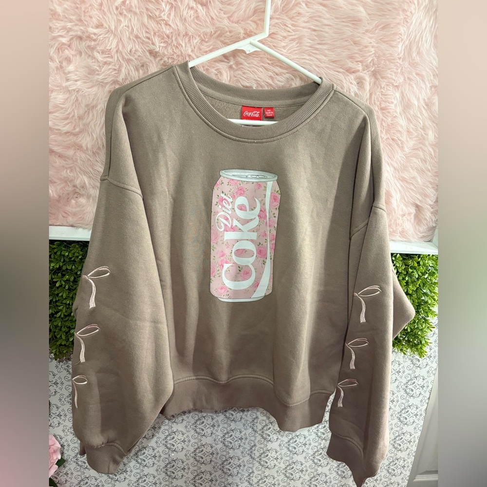 Womens Coquette Diet Coke
Can Pink Crewneck
Sweatshirt
